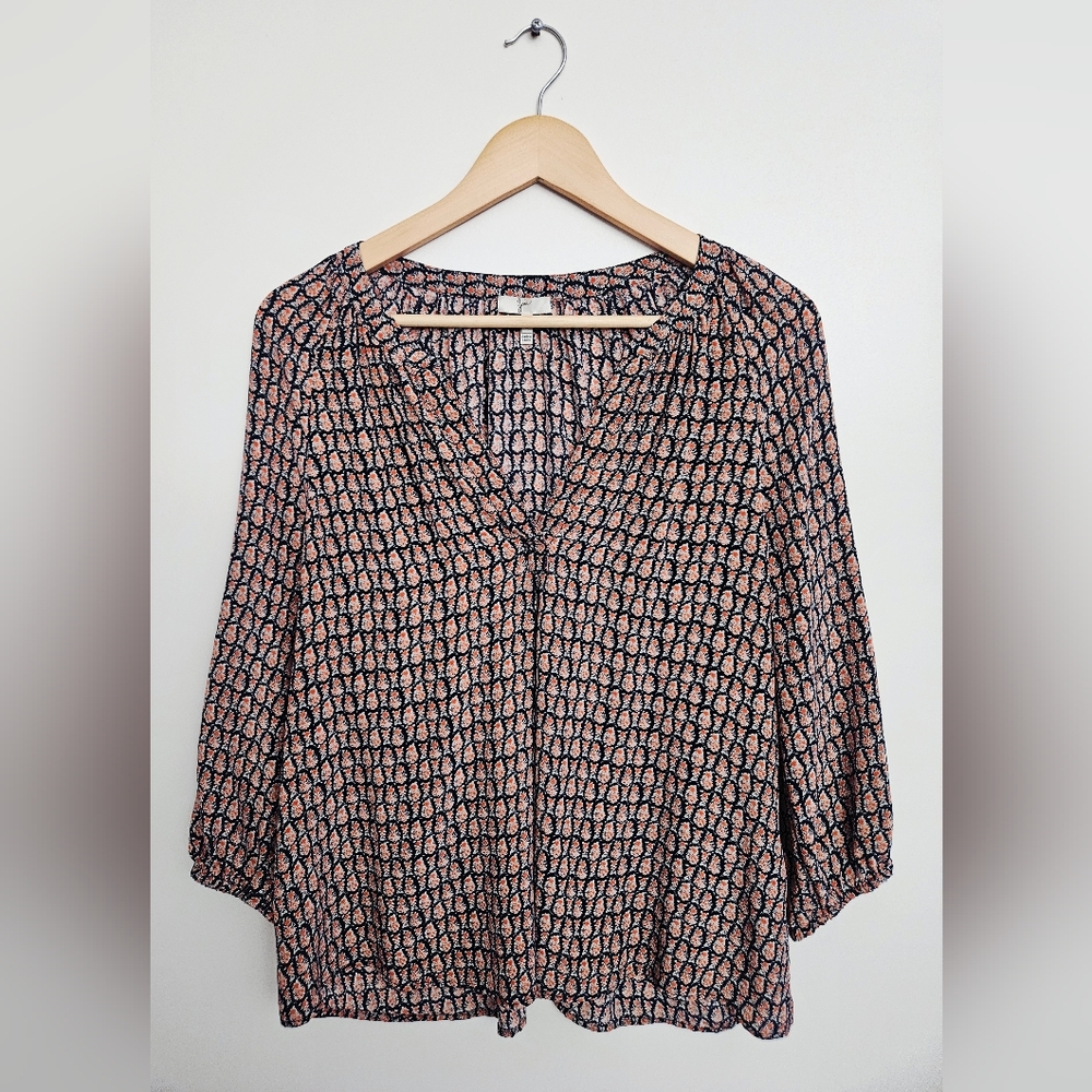 JOIE 100%‎ Silk Floral Medallion Blouse - Size S - EUC